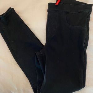 Black Spanx jeanish leggings